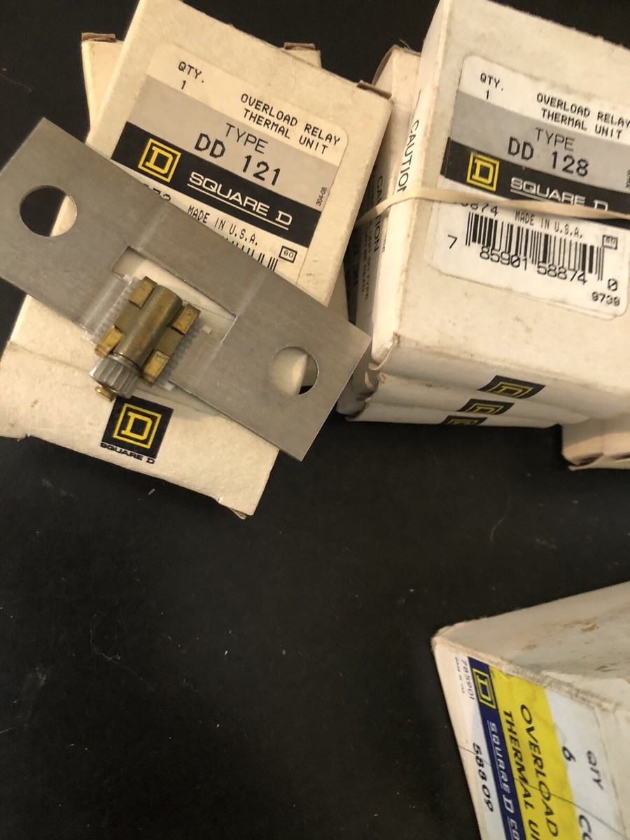 Square D Overload Relay Thermal Units DD 121 128 140 CC64.3 NEW  