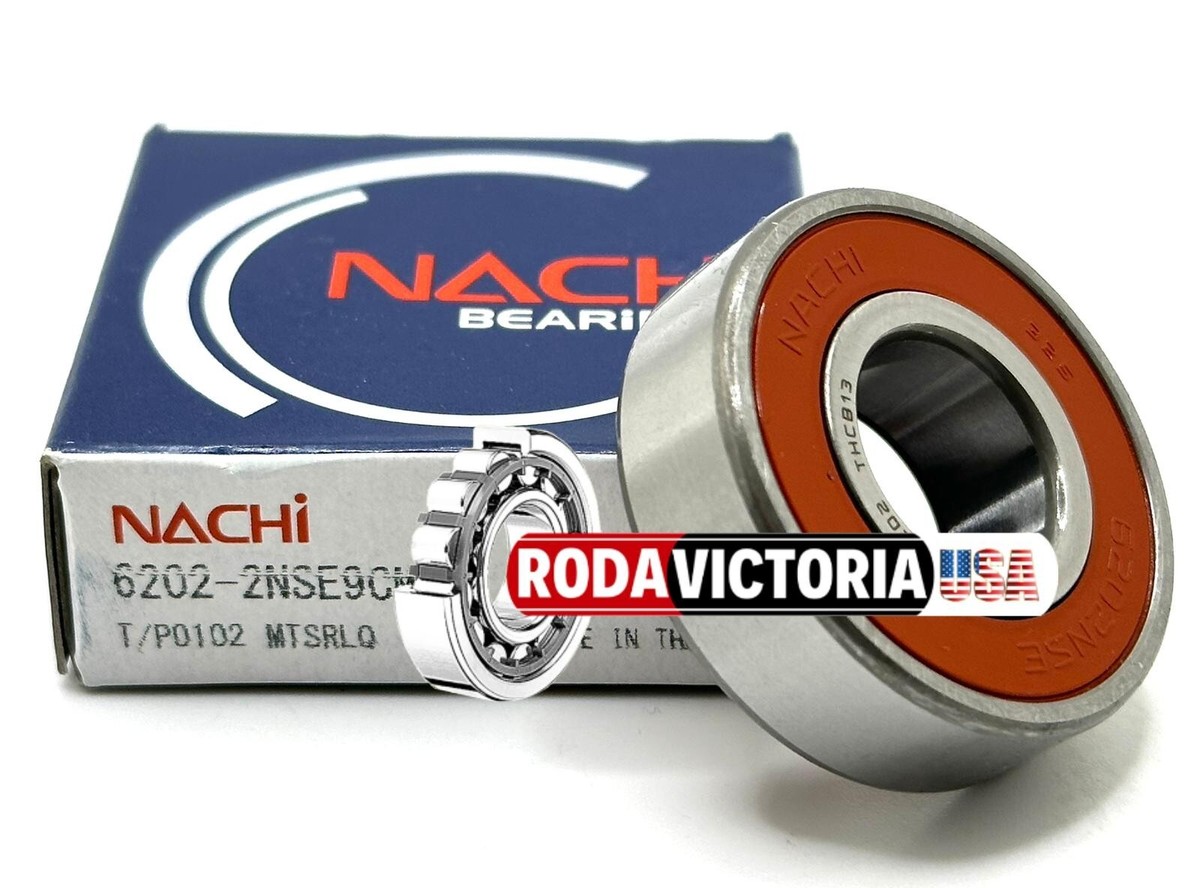 NACHI 6202 2NSE9CM Deep Groove Ball Bearing, Rubber Sealed