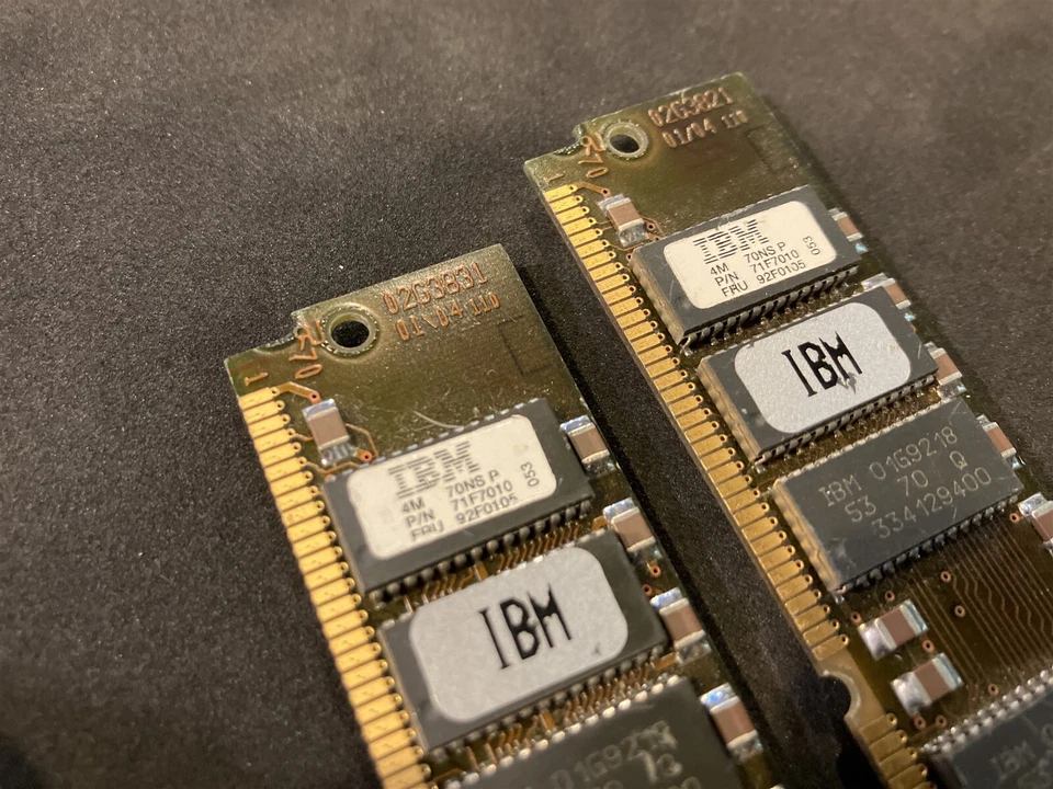 2x IBM FRU 71F7010 4MB 70NS 72 PIN SIMM 1Mx36 PS2 Memory PS/2 RAM Parity - Image 2 of 4