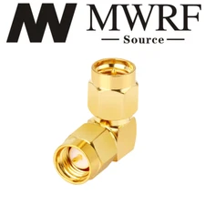 SMA Male to SMA Male RIGHT Angle RF connector Adapter Fast Shipping