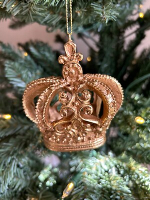 Gisela Graham Gold Krone Geschenk Weihnachtsbaum Dekoration