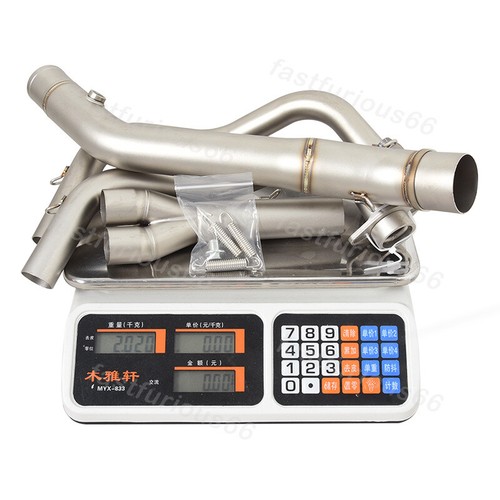 For Yamaha YZF-R3 R25 MT-03 MT-25 2016-2023 Exhaust Header Pipe Steel Link Tube - Picture 2 of 7