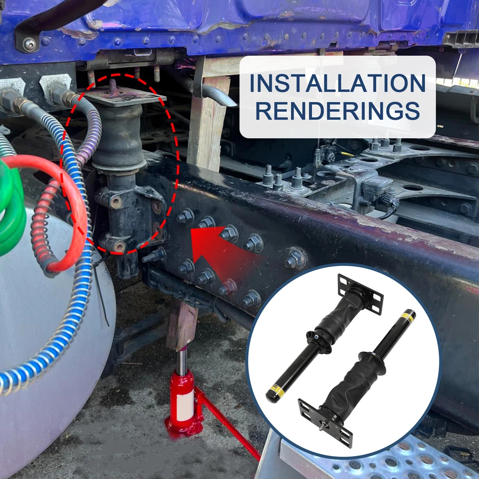 2x Rear Cab Shock Air Bags 3595977C95 Fits International Harvester ProStar Foto 3 de 4