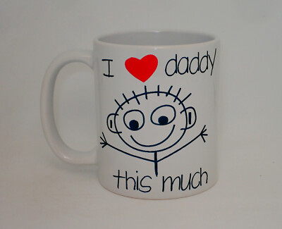 I Love Daddy This Much Becher kann tolles lustiges Vatertag Vatertag Geschenk personalisieren