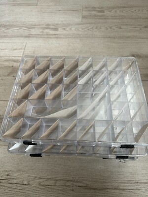 35-Compartment Clear Plastic Organizer Box Set,  full size 12 x 9'', used. clean.