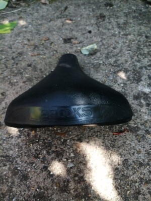 Brooks PVC gepolsterter Sattel Vintage schwarz Kunststoff Stadt Fahrrad Sattel Made in England