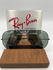 62 14 VINTAGE B L RAY BAN L2821 BLACK G15 UV LARGE METALS II AVIATOR SUNGLASSES