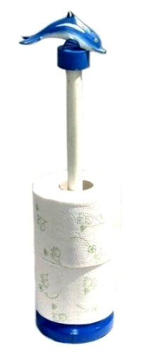 WC Papierhalter Delfin Toilettenpapierhalter Papierrollenhalter Bad Delfin Holz - Afbeelding 1 van 5