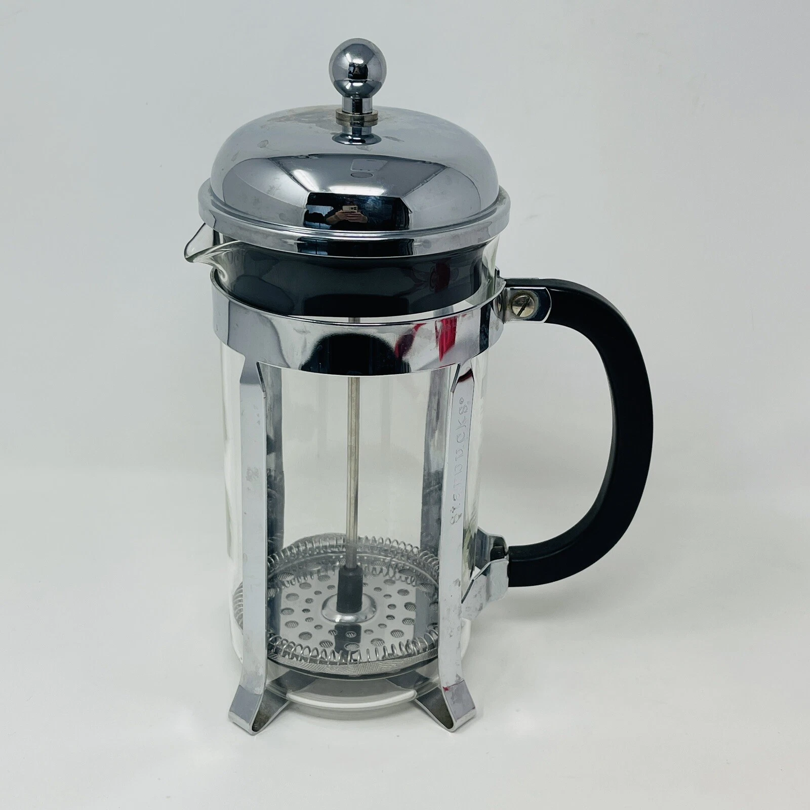Starbucks French Press Stainless Steel Chrome Silver Coffee Maker Glass