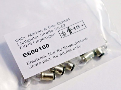 Marklin E600150 Light Bulbs, Ten Pack,19 Volt for Many Older Vintage Locomotives