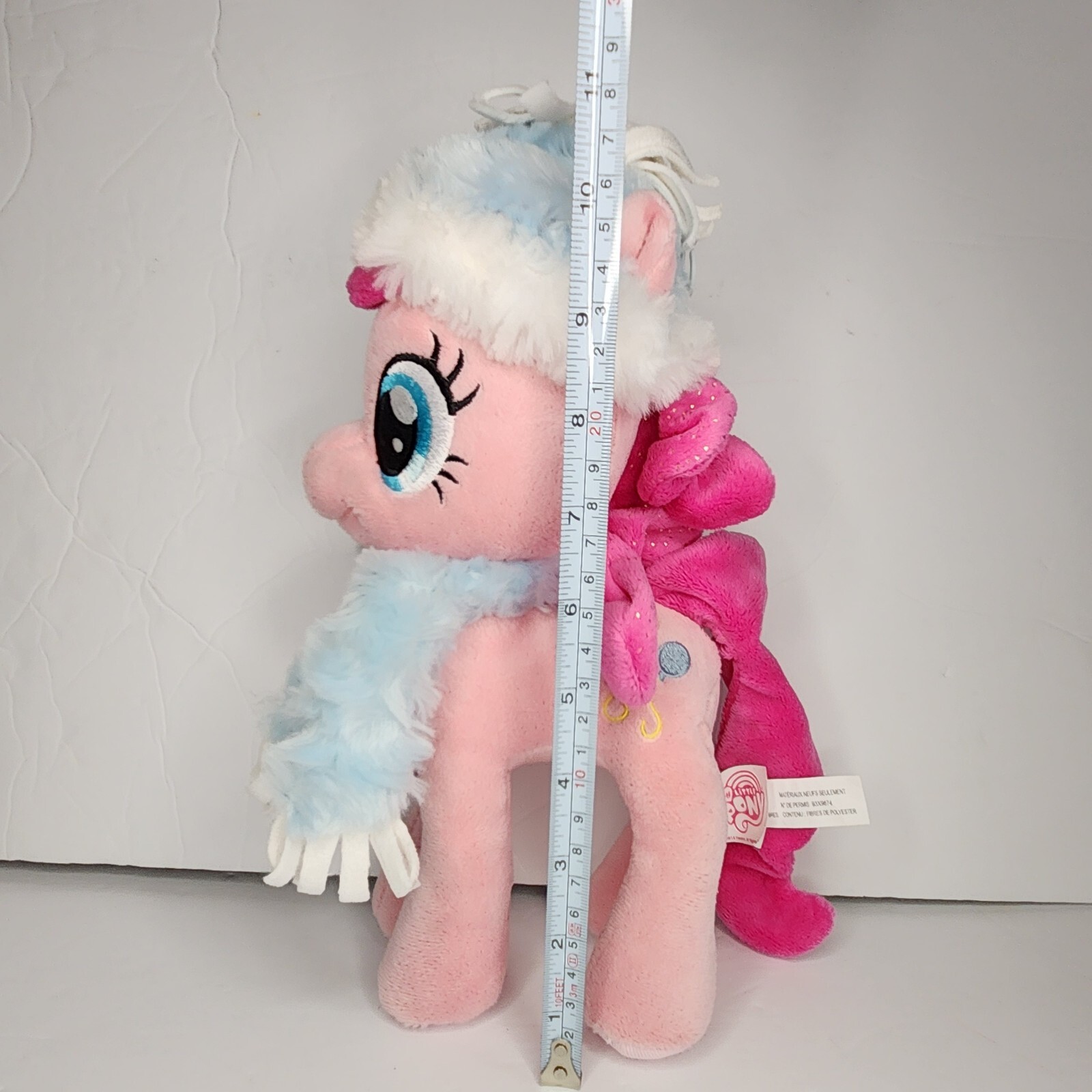 Aurora World My Little Pony MLP Pinkie Pie con cappello sfocato e sciarpa 10" raro