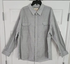 Original Weatherproof Vintage Pearl Snap Mens L/S Shirt Size 2X White Black NWT