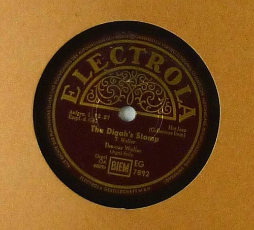10" Schellack - Thomas Waller - The Digah's Stemo / He's Gone Away - A172