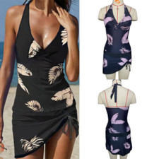 Womens Tummy Control Swimming Costume One Piece Bathing Swimwear Ladies Swimsuit