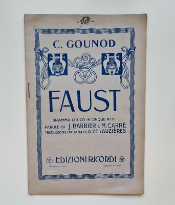 Faust - C. Gounod. Opera Booklet