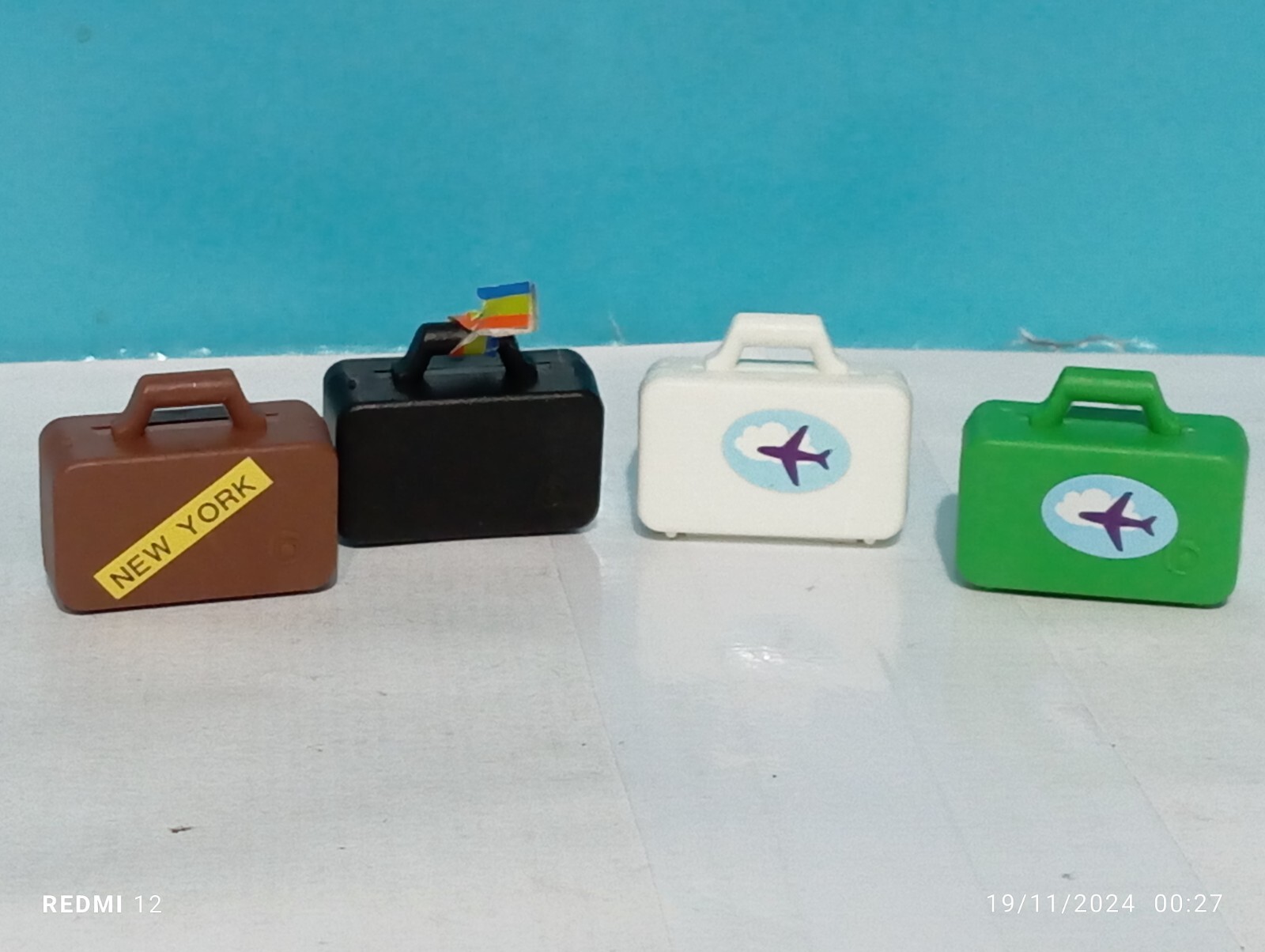 PLAYMOBIL LOTE DE MALETAS AVION VUELO VIAJE AEROPUERTO TERMINAL ESTACION