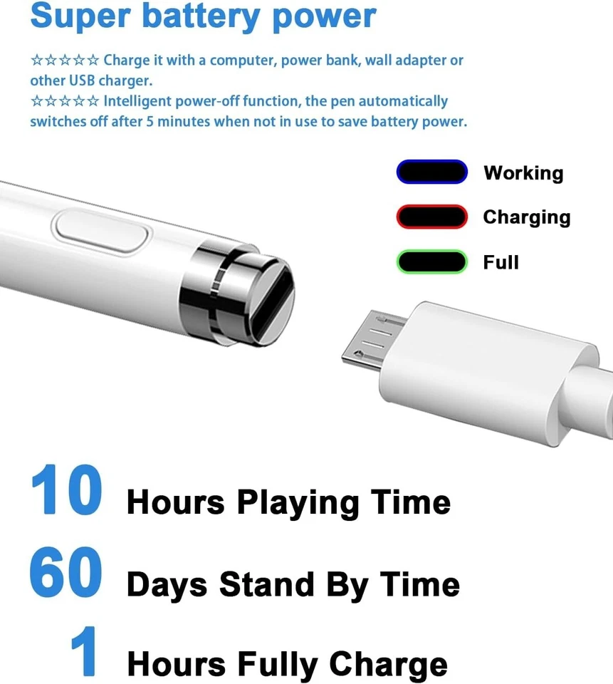 iPad Pencil 1st Generation For Apple iPad iPhone Samsung Galaxy Tablet Phone Pen - Image 3 of 4