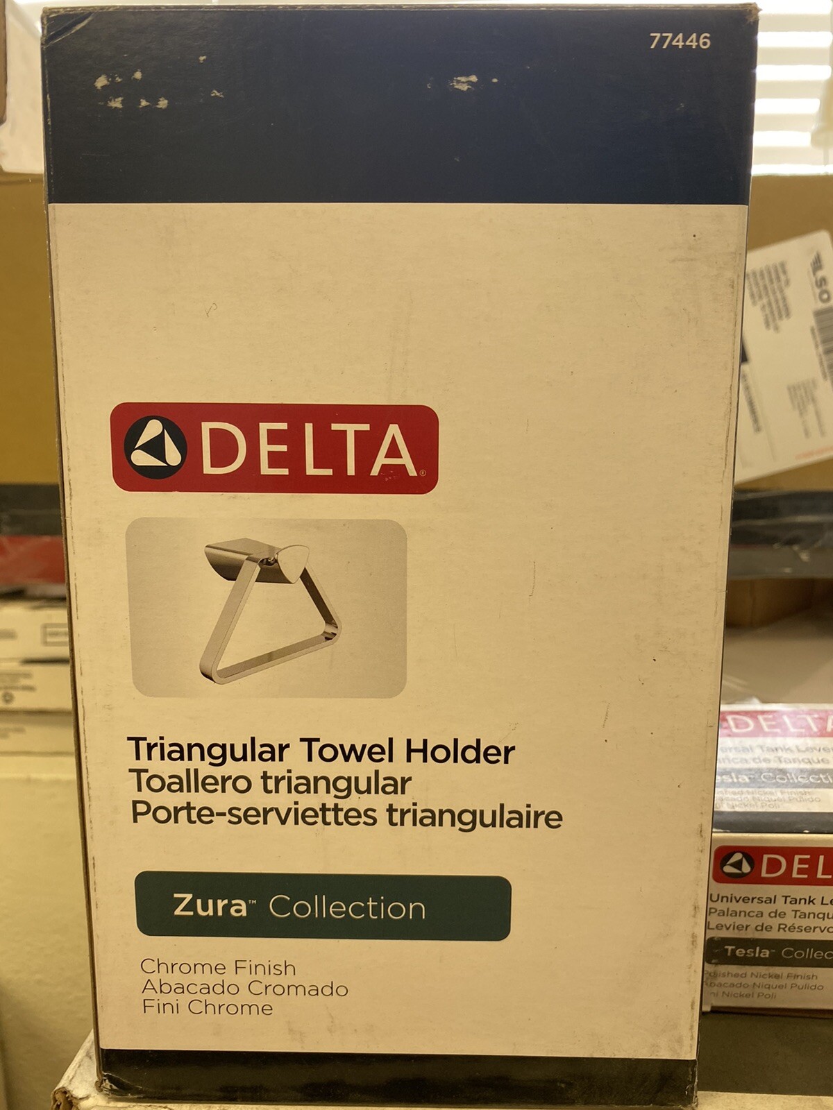 Delta 77446 Zura 7" Wall Mounted Towel Ring, Chrome