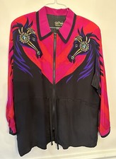 Bob Mackie Wearable Art Horse Jacket Size L Us Seller Authentic