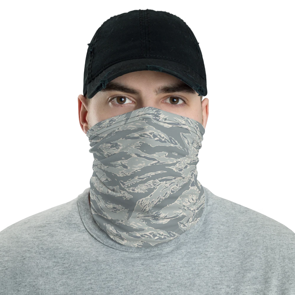 Grey Tigerstripes Camouflage Neck Gaiter