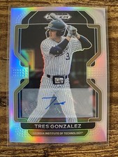 2022 Prizm Draft Picks Baseball Base Auto Silver #PDP140 Tres Gonzalez RC Rookie