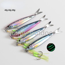 4 PACK 3D Printed Slow Sinking Vertica Metal Jig Lure 40g 60g 80g Shore Casting
