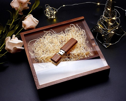 USB Flash Drives 128GB Photo Album Wooden Box Photography Wedding Anniversary US - Picture 15 of 29