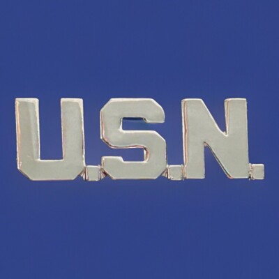 USN Letter Bar Lapel Script Pin US NAVY