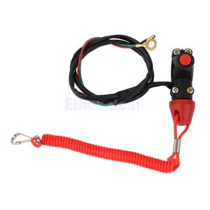 Keenso Motorrad Killswitch Erinnerungskabel, Motorrad Außenborder Killschalter Schlüsselband mit Karabinerhaken für alle Motorboot- und Außenbordmotoren ohne Batterie und Elektrostart