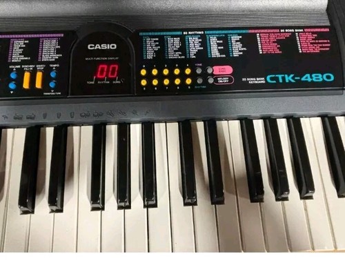 Casio CTK-480 61 Schlüssel volle Größe tragbare Tastatur fehlt das Kabel - Bild 7 von 10