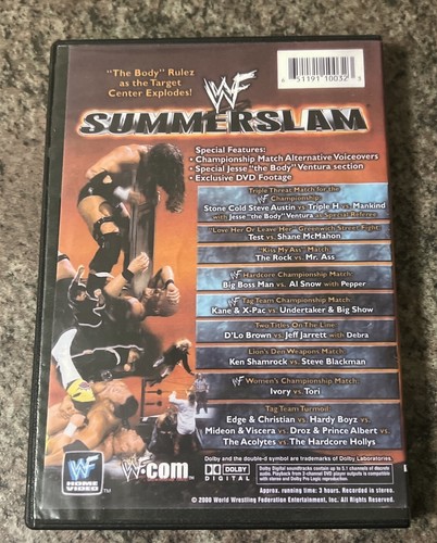 WWE WWF Summerslam 1999 DVD RARE Good Condition Wrestling - Picture 2 of 2