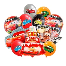 21 Pcs Car Birthday Party Balloons Decorations Cars Party Balloons Supplies