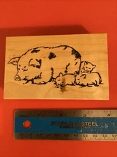 S6, Stamping Room Only rubber stamps, Mother Pig And Piglets