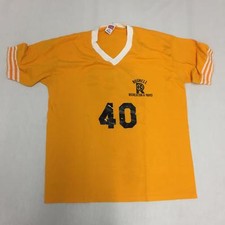 Mens XL Roswell Recreation and Parks Vintage Distressed 80s T Shirt Yellow