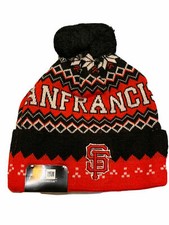 Brand New San Francisco Giants Cuffed Pom Knit Beanie