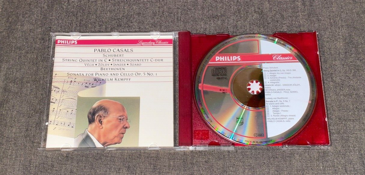 Philips 420 077-2 ed1 Vegh violin, Casals cello: Schubert Philips 420 077-2 ed1 Vegh violin, Casals cello: Schubert