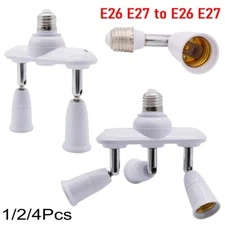 1 To 2/3 E27 Light Socket Splitter Adapter Converter LED Light Bulb Base Holder