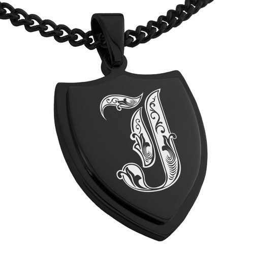 Collar o llavero con etiqueta de perro con letras reales con monograma escudo escudo de acero inoxidable - Imagen 57 de 157