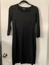 Ann Taylor new size XS black dress with embellishments. Great for holidays!