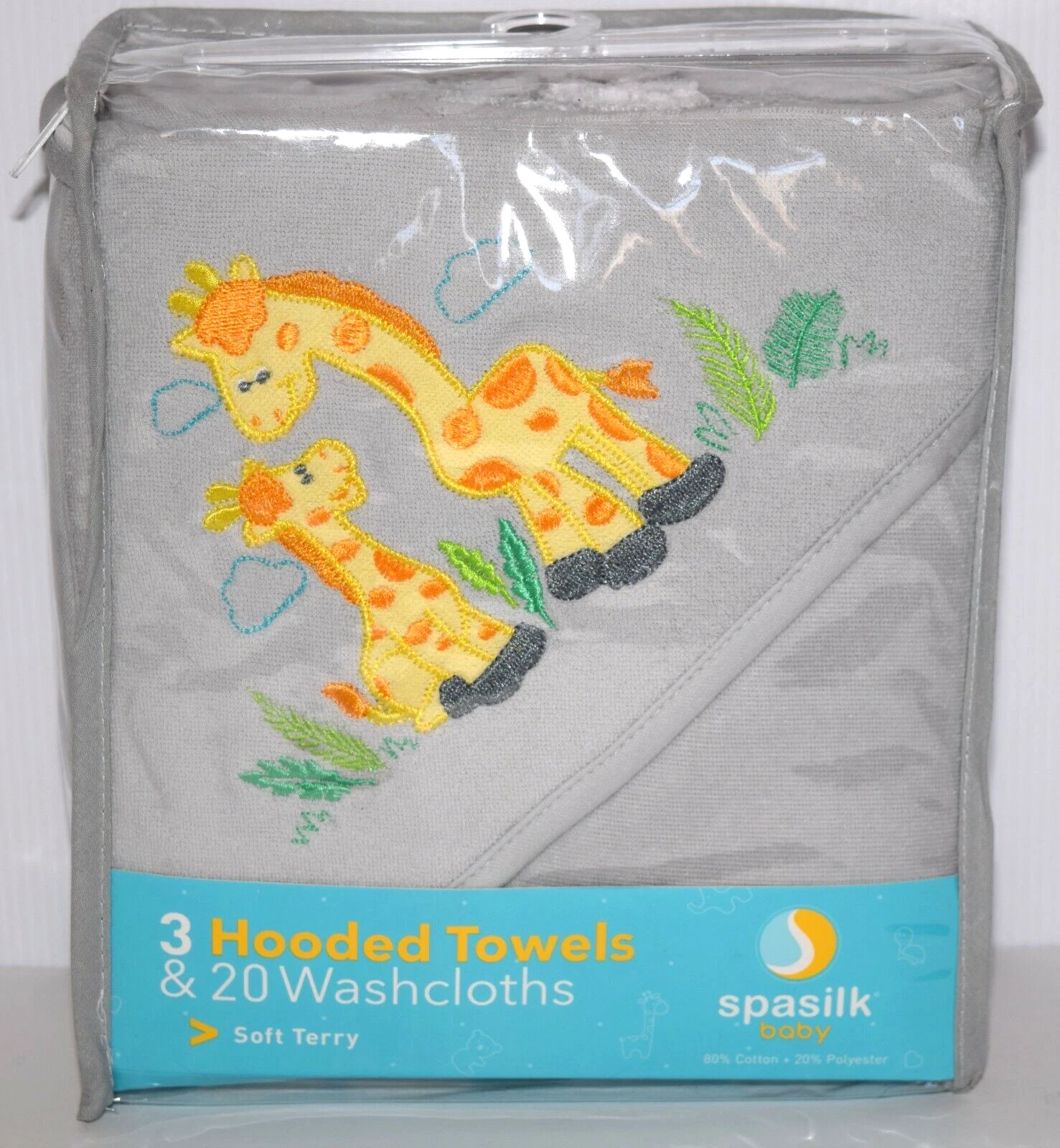 New Spasilk Baby Infant Hooded Towels & Washcloths Set 23 Pieces Soft Terry
Opens in a new window or