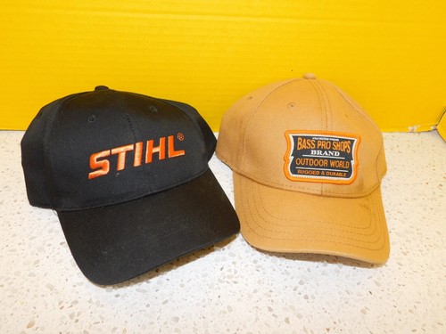 2 Kugelkappen, Bass Pro Shop, & Stihl, verstellbare & Snapback Typen, 7/12