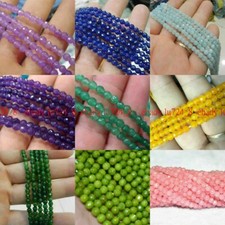 Natural 4mm Faceted Multicolor Round Gemstone Loose Beads 15" Strand