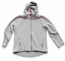 PUMA Damen Kapuzenjacke / Hoodie grau-pink, G...