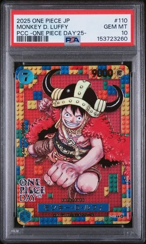 2025 ONE PIECE JPN PREMIUM CARD COLL ONE PIECE DAY 25 #110 MONKEY D LUFFY PSA 10