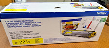 GENUINE Brother TN-221 Yellow Toner Cartridge TN221Y TN221 NEW SEALED FREE SHIP