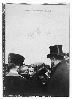 President Roosevelt congratulated by diplomats after inaugural address