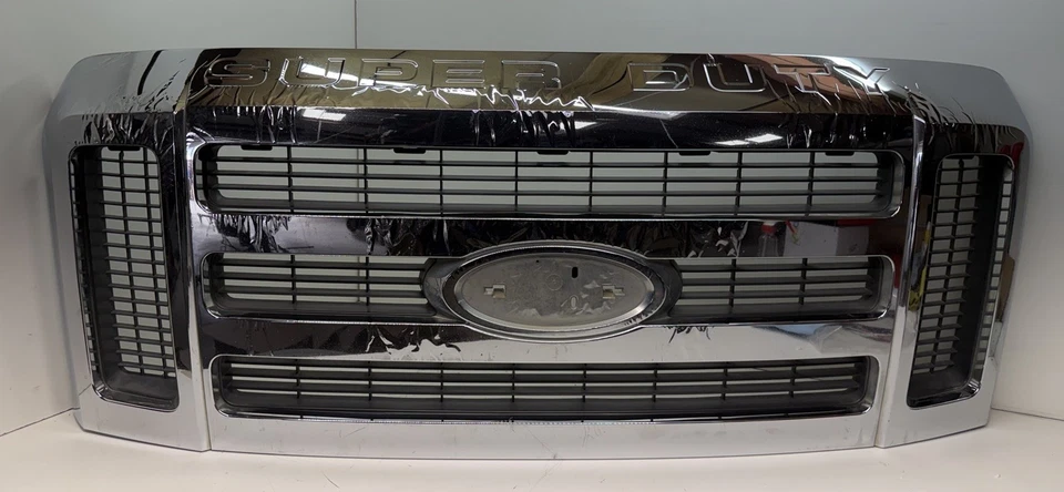 Parrilla cromada delantera Ford F250 F350 Super Duty 2008-2010 OEM Foto 4 de 4