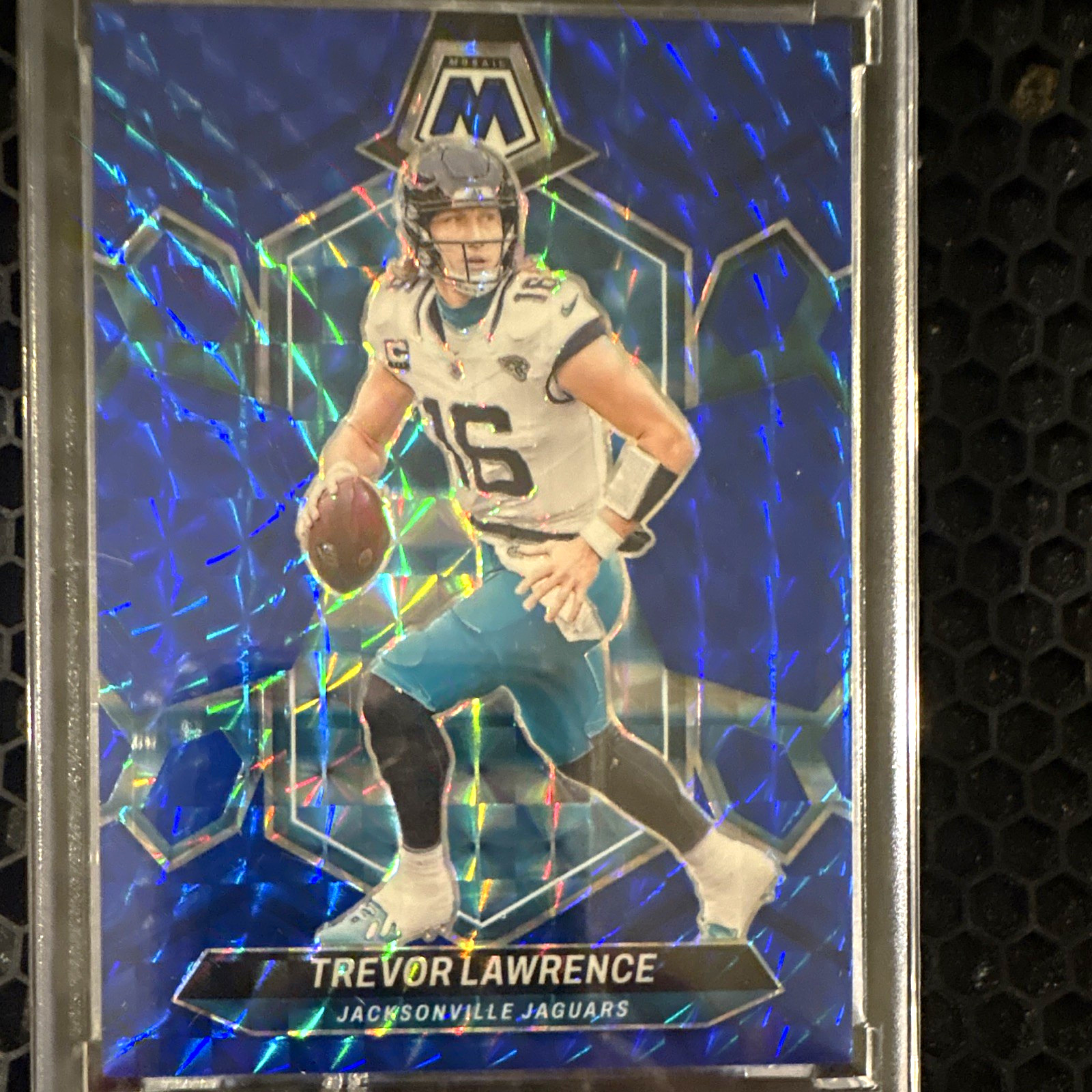 Panini Mosaic 2024 Trevor Lawrence Blue Mosaic Prizm #99 Jaguars 11/99