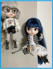 Blythe Doll 1/6 BJD 30cm Matte Face White Skin Blue Hair Eye Change Collectible