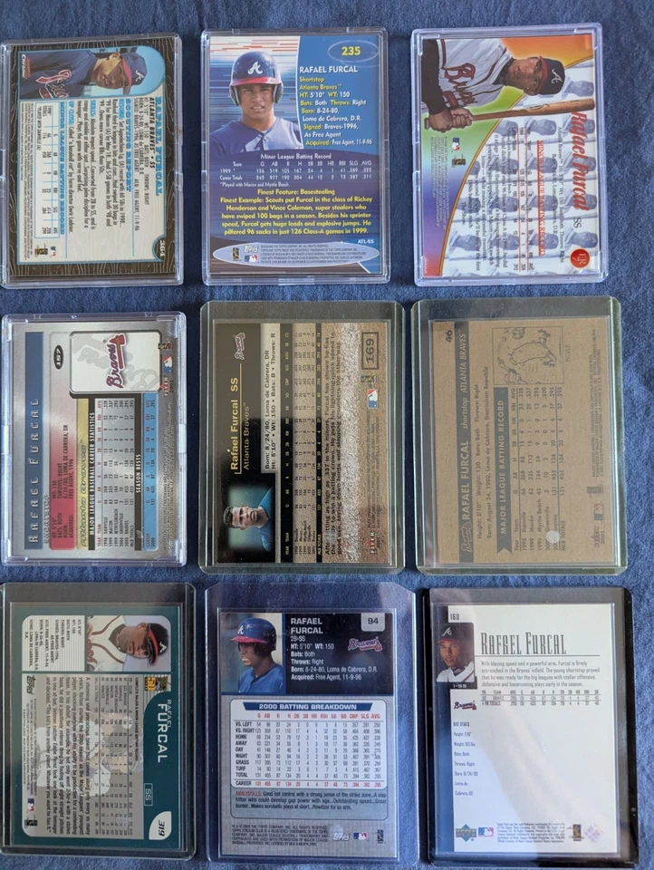 Rafael Furcal - Lot of 9 Cards: 1999-01 - w/ Rookie Card - Topps, Bowman, Fleer - Image 2 of 4